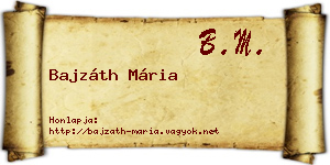 Bajzáth Mária névjegykártya