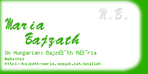 maria bajzath business card